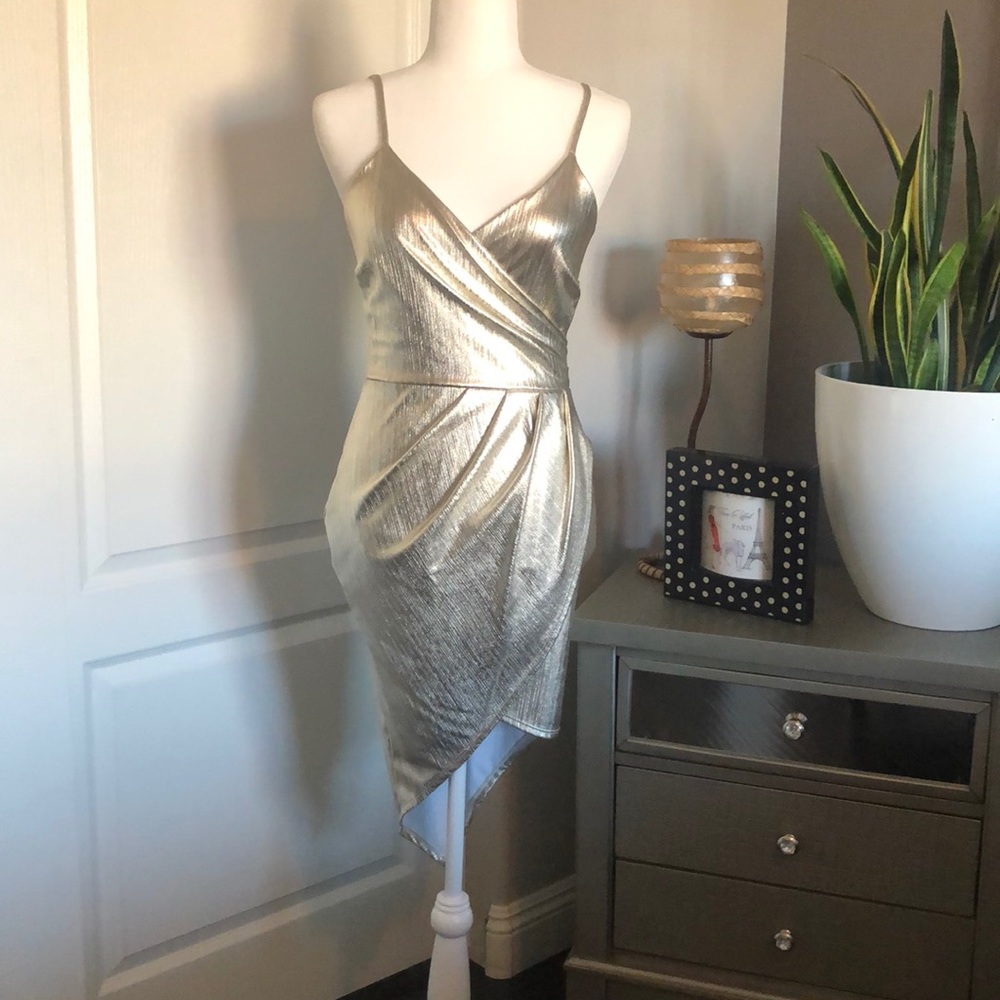 Metallic gold dress